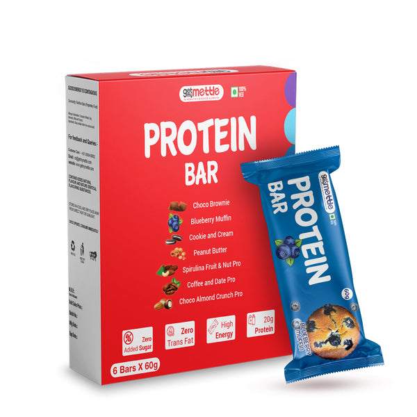GetmyMettle Blueberry Muffin Protein Bar Pack of 6