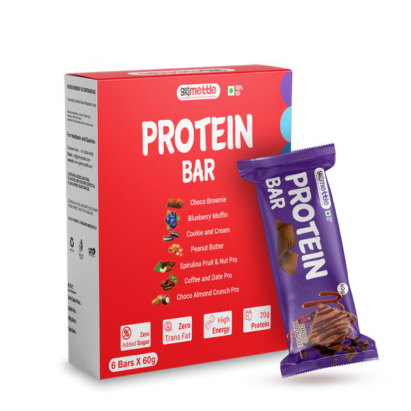 GetmyMettle Choco Brownie Protein Bar Pack of 6