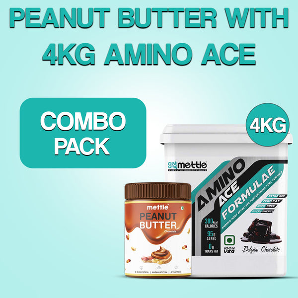 Getmymettle 4kg Amino ace + 400gm Dark chocolate Peanut Butter