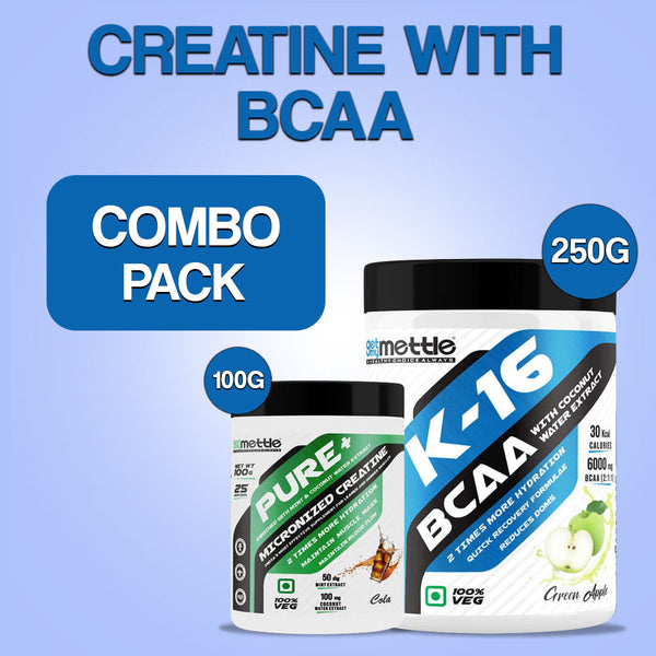 GetmyMettle 100gm creatine+ 250 BCAA