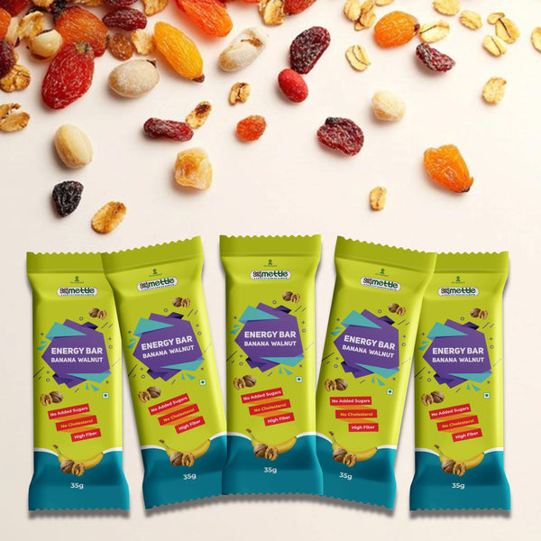 GetmyMettle Banana Walnut Energy Bar Pack of 5