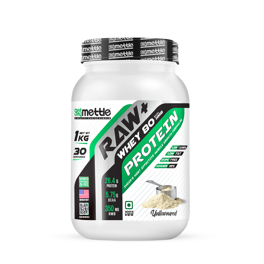 GetmyMettle Raw+ Whey 80 Protein with HMB