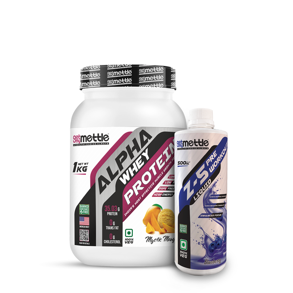 Alpha Whey Protein Z5 Pre-workout Liquid Combo 1kg | 500ml
