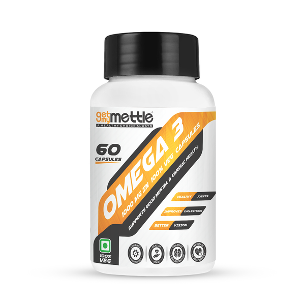 GetmyMettle Omega 3 | 1000 MG In 100% Veg Capsules.