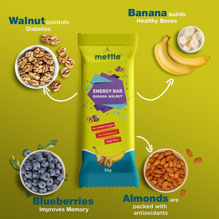 Mettle Banana Walnut Energy Bars - GetMyMettle