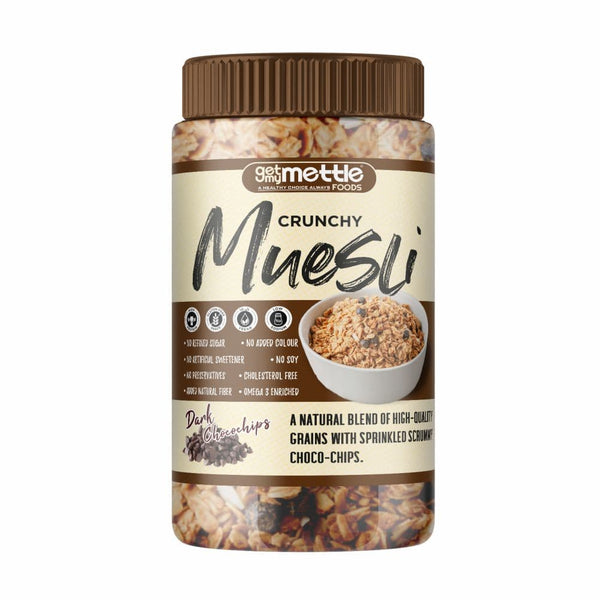 GetMyMettle Muesli Natural blend of high quality grains .